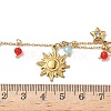 304 Stainless Steel Crystal Rhinestone & Plastic Sun Moon Star Pendant Y Necklaces for Women NJEW-G180-06G-3