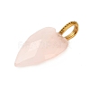 Natural Rose Quartz Pendants G-C290-01G-2