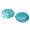 Spray Painted Natural Capiz Shell Pendants SSHEL-Z002-01-2
