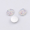 Druzy Resin Cabochons LS-RESI-WH0026-03A-06-1