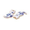 Rack Plating Alloy Enamel Pendants ENAM-K050-03H-2