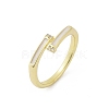 Brass Micro Pave Cubic Zirconia Cuff Rings RJEW-S400-12G-4