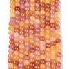 Ombre Effect Dyed Crackle Glass Beads Strands GLAA-Q106-01A-B19-2