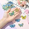 16Pcs 8 Styles Polyester Iron on Clothing Patches PATC-CJ0001-05-4