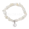 Natural Moonstone Chip Beaded Stretch Bracelets BJEW-JB11133-07-1