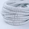 Flat Round Handmade Polymer Clay Bead Spacers CLAY-R067-4.0mm-39-4