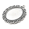 Tibetan Style Alloy Big Pendant Cabochon Settings TIBEP-553-AS-FF-2