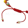 Adjustable Lanmpword Evil Eye Braided Bead Bracelet BJEW-JB11059-02-4