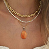 40Pcs 20 Style Natural & Synthetic Gemstone Pendants G-PJ0001-01-7