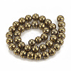 Electroplate Non-magnetic Synthetic Hematite Beads Strands G-T065-10mm-01C-2