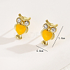 Owl Brass Stud Earrings LV9587-5