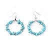 Synthetic Turquoise Dangle Earrings EJEW-E255-D05-2
