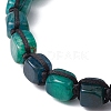 Dyed Natural Agate Column Braided Bead Bracelets BJEW-JB11072-4