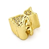 Rack Plating Brass Micro Pave Cubic Zirconia European Beads KK-Z081-11-2