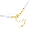 Braided Polycotton Cord Necklaces Making MAK-F038-B15-G-2