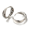 Rack Plating Brass Micro Pave Cubic Zirconia Hoop Earrings EJEW-H016-22P-2