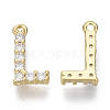 Brass Micro Pave Cubic Zirconia Charms KK-T060-05-L-G-NF-2