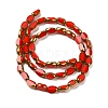 Electroplate Opaque Color Glass Beads Strands EGLA-Q127-A01-02C-2