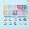 155Pcs 10 Style Transparent Crackle Glass Beads GLAA-FS0001-47-1