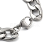 304 Stainless Steel Curb Chains Bancelets BJEW-C082-03A-AS-3
