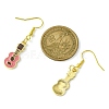 Golden Alloy Enamel Dangle Earrings EJEW-JE05653-5