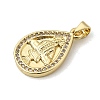 Religion Brass Micro Pave Cubic Zirconia Pendants KK-H267-099G-02-2