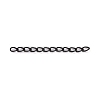 Ion Plating(IP) 304 Stainless Steel Curb Chains Extender STAS-WH0032-02A-EB-3