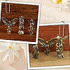 3Pcs 3 Styles Brass Angel Display Decorations DJEW-SP0001-48-7