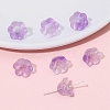 10Pcs Gradient Color Transparent Glass Bead Caps PW-WG464DA-07-1