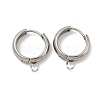 Tarnish Resistant 201 Stainless Steel Huggie Hoop Earring Findings STAS-P283-01W-P-1