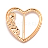 Heart Alloy Resin Imitation Pearl Slide Buckles JEWB-TAC0003-03B-2