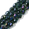 Transparent Electroplate Glass Beads Strands EGLA-N013-T8mm-B15-1