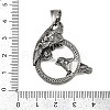 Hand Polished 304 Stainless Steel Pendants STAS-V012-03AS-3