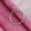 316L Stainless Steel Micro Pave Cubic Zirconia Hoop Nose Rings WG5D603-21-1