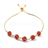 Natural Red Agate Wrapped Bracelets BJEW-A122-10E-1