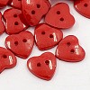 Acrylic Heart Buttons BUTT-E071-B-02-1