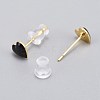 Brass Enamel Stud Earrings EJEW-L231-65-3