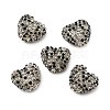 Sparkling Acrylic Heart Beads with Rhinestone Embellishment LS-OACR-NH0001-02A-06-1