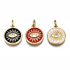 Brass Micro Pave Cubic Zirconia Pendants ZIRC-T014-041G-NF-2