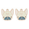 Alloy Enamel Puppy Pendants ENAM-S115-053-2