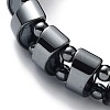 Non-Magnetic Synthetic Hematite Beaded Stretch Bracelets BJEW-H589-03-3