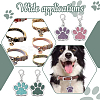 6Pcs 6 Colors Zinc Alloy Glitter Enamel Pendant Decorations AJEW-AR0001-93-5