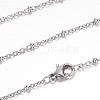 304 Stainless Steel Cable Chain Necklaces STAS-G083-68P-1