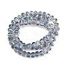 Electroplate Transparent Glass Beads Strands EGLA-B011-08A-HR02-2