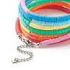 Polymer Clay Heishi Surfer 7-loop Wrap Bracelet BJEW-JB07689-8