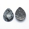 Natural Snowflake Obsidian Cabochons X-G-P393-G11-2