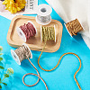 25 Yards 5 Colors Round Polyester Gold Metallic Cord OCOR-TA0002-58-5
