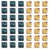 50G 2 Colors 2-Hole Baking Paint Glass Seed Beads SEED-TA0001-70-2