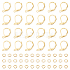 BENECREAT 40Pcs Brass Leverback Earring Findings KK-BC0013-03G-1