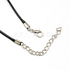 Waxed Cord Necklace Making with Iron Findings X-NJEW-R229-2.0mm-3